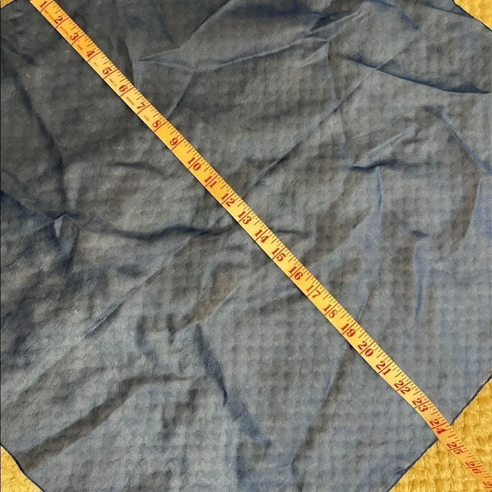 Pair of Vintage Durlacher Nylon Square head scarves blue and orange